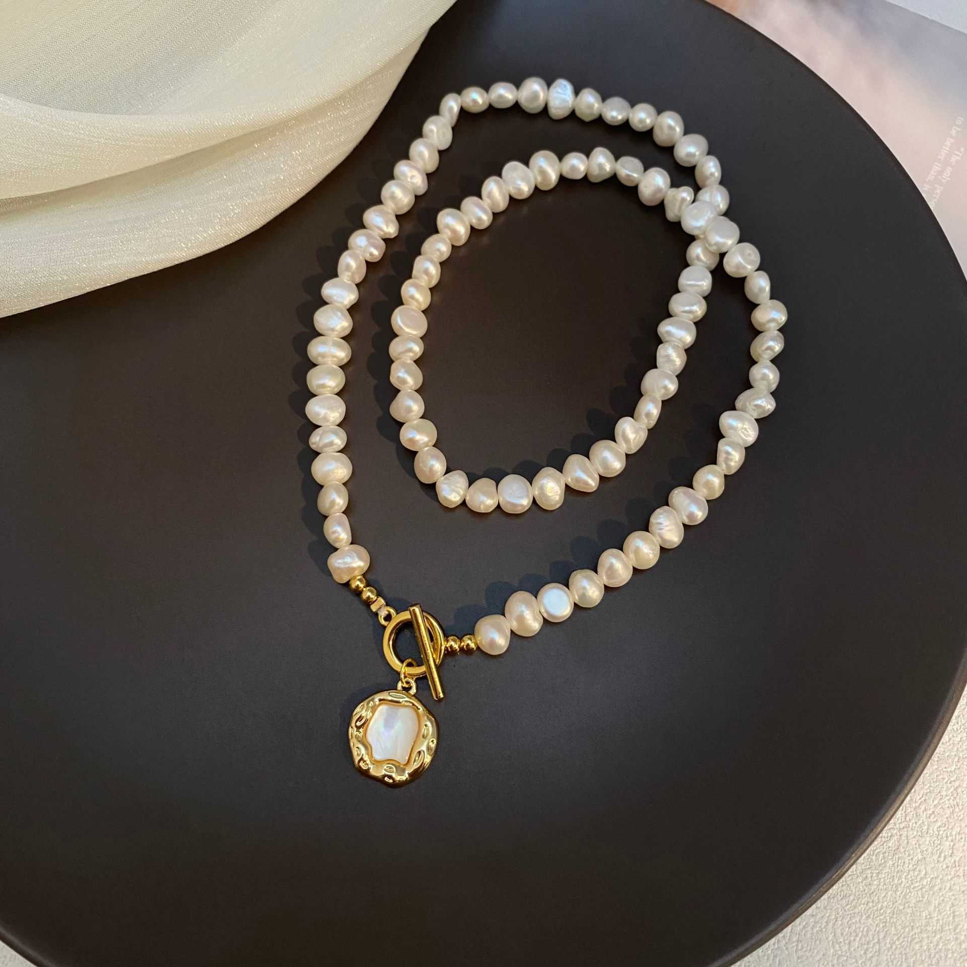Natural Pearl Autumn-Winter Fashion Baroque Sweater Chain Women's Luxurious Multi-Functional Elegant Necklace Collar Chain Z250826