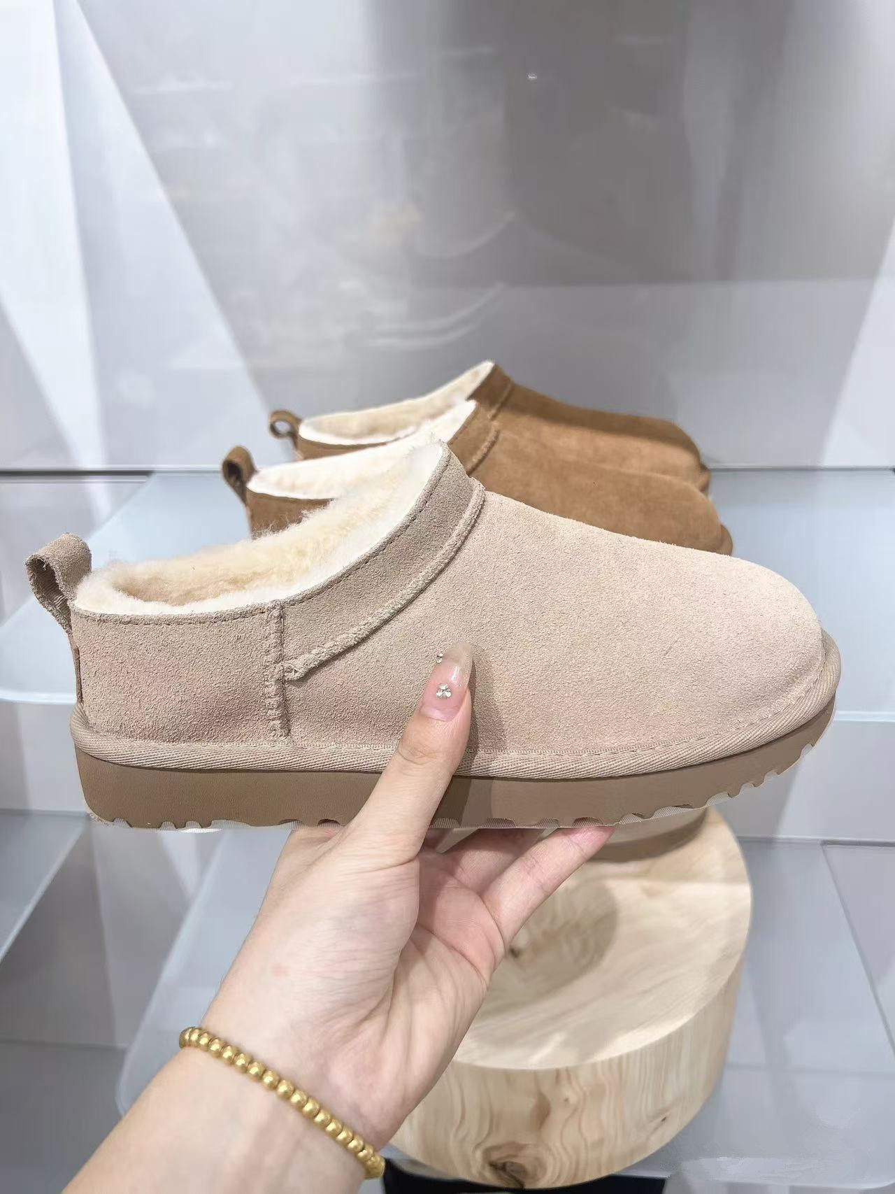 Designer Classic Micro Boots Snow Boot Ultra Mini Winter Ankle Short Women Men Fur Sheepskin Tasman Tazz Boot Booties big size EUR35-45