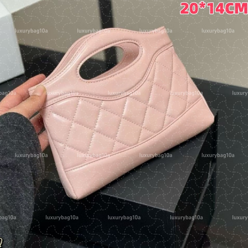 Luxury Handbags Classic Mini Handle 31 Bag Women Shoulder Bag Cross Body Designer Bag Oil Wax Leather Diamond Lattice Quilted Tote Bag Golden Met