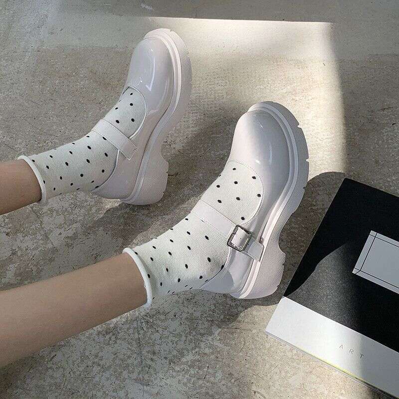 2026 Wide Foot Women's Size 41-44 Mary Janes Summer Thin Strap Thick Bottom Versatile Flat Shoes Korean Style Round Toe Slip-On