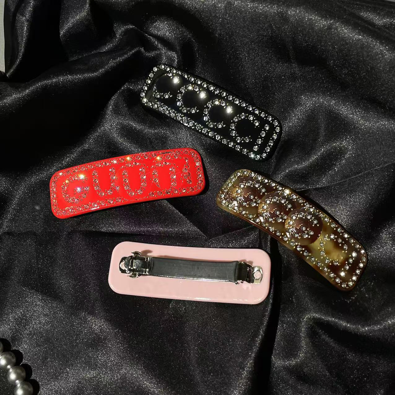 Designer Hairpins Diamond-studded Hairpins High quality Brand Spring Clips Duckbill Hairpins with Logos Acetate Side Clips and Branded Bangs Clip-image-1074520536