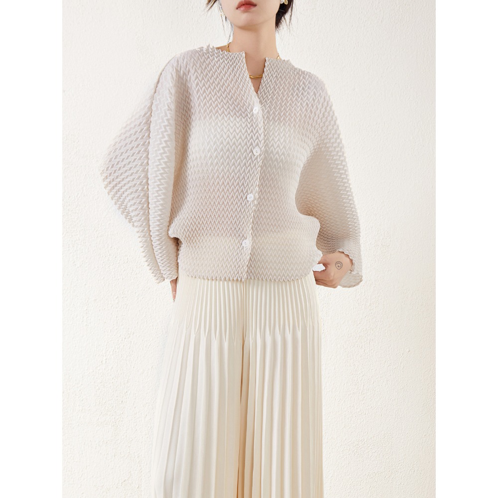 (1174) Cardigan ample en tricot à châle pour femmes, veste courte plissée