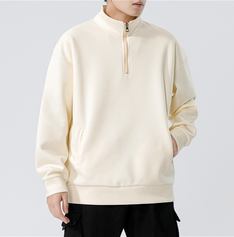 360 Turtleneck Sweatshirt for Men Winter Thickened Loose Trendy Solid