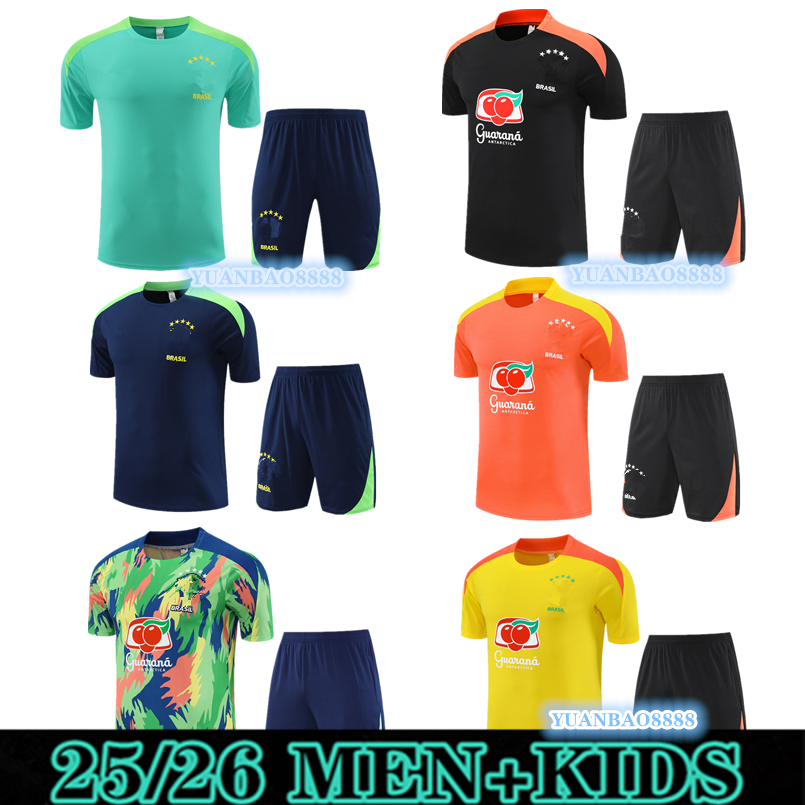24 25 26 Brésils 2025 Kit d'entraînement Jerseys de football Camiseta de Futbol Paqueta Raphinha Shirt Football Maillots Marquinhos Vini Jr Brasi