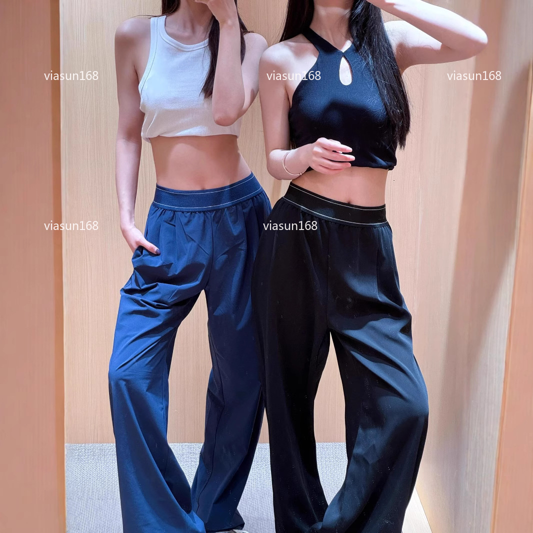 Designer Yoga Woven pants Set Summer New Product Casual Short Sports Tank Top Luxury Women Vest And Woven pants Drawstring Shorts Fitness-image-1027821602