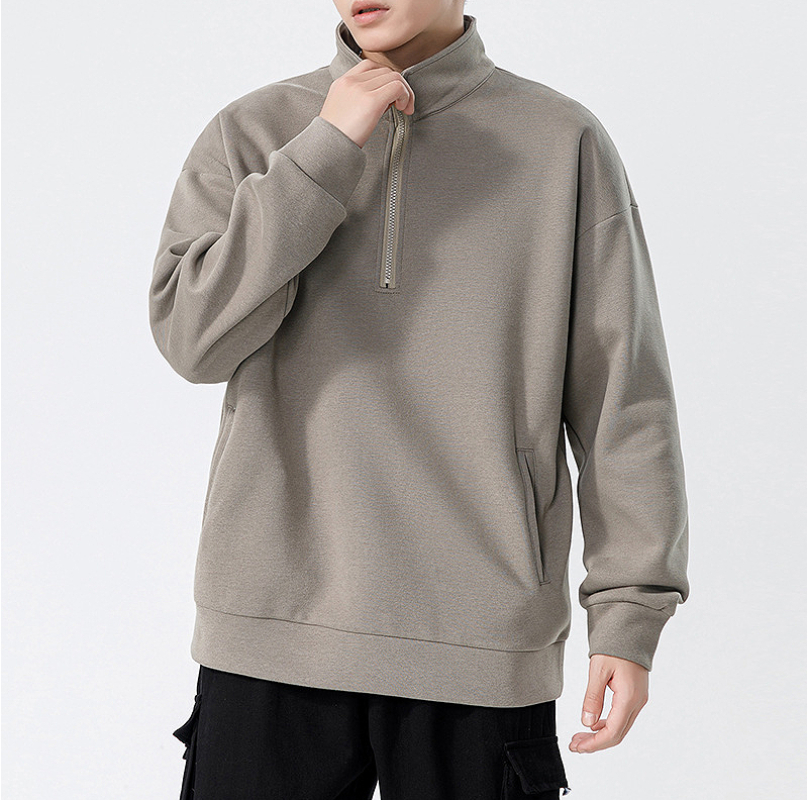 381 Turtleneck Sweatshirt for Men Autumn and Thickened Loose Trendy Solid