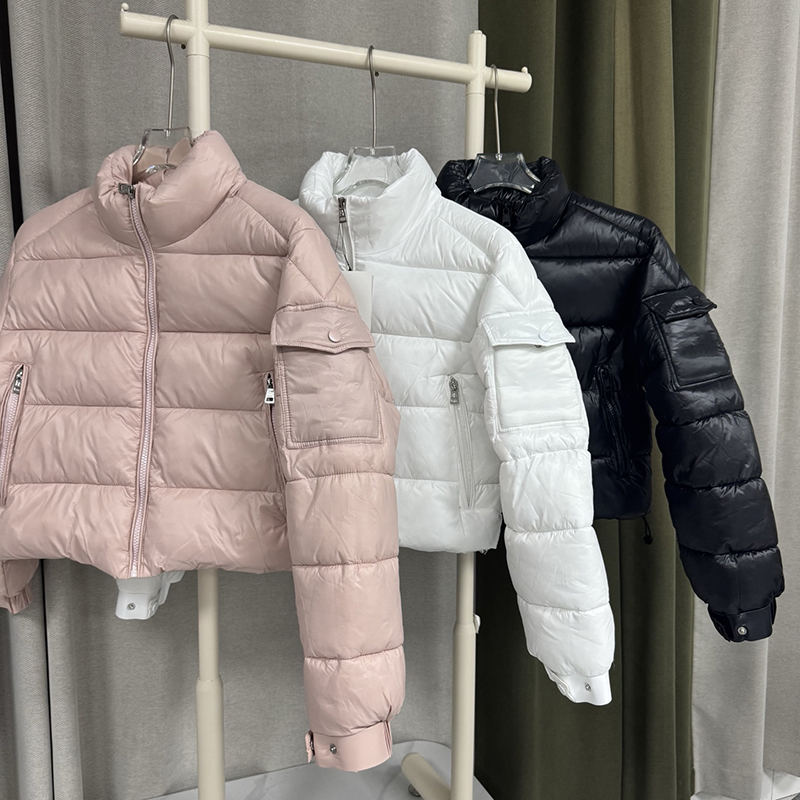 short style designer womens puffer jacket women down jackets chip womens winter coats women outerwear embroidered armband winter outerwear coats-image-803398504
