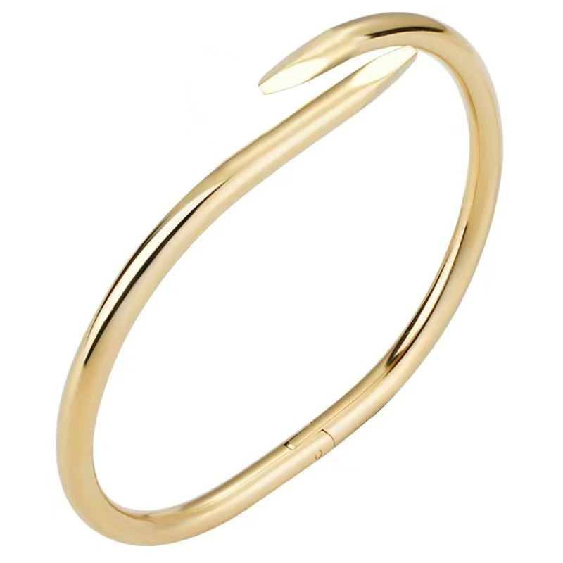 Nail Bracelet Love Bracelet Designer Jewelry Gold Bangle with Diamond Luxe Fashion Titanium Steel Silver Plated Cuff Charm Bangles for womens men-image-753427212