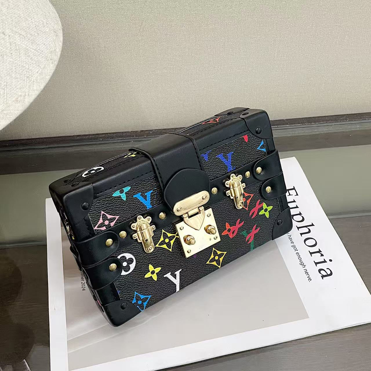 Fashionable classic Multi Design Shoulder crossbody bag Printed Unique patterns floral,cherry, colorful monogram perfect for Leisure travel and dati