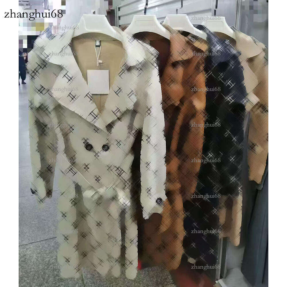 Autumn Women's Coat Designer Brand Jacket Design Windproof Trench Coat Fashion Logo Vacation Women's Coat Lapel Design Long Sleeve Styl