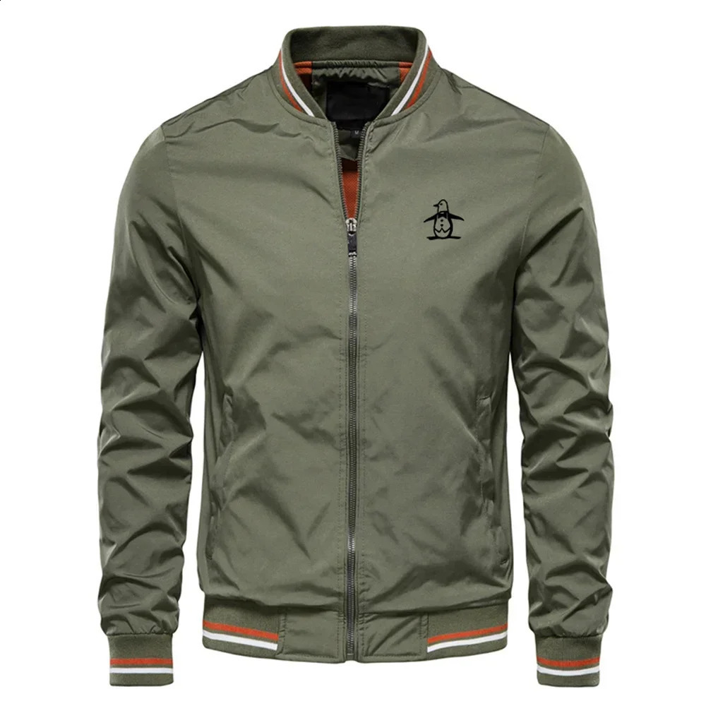KoreanGolfMens stand up collar jacket zipper sportswear Spring and Autumn fashion mens outdoor casual zipper jacket 250910