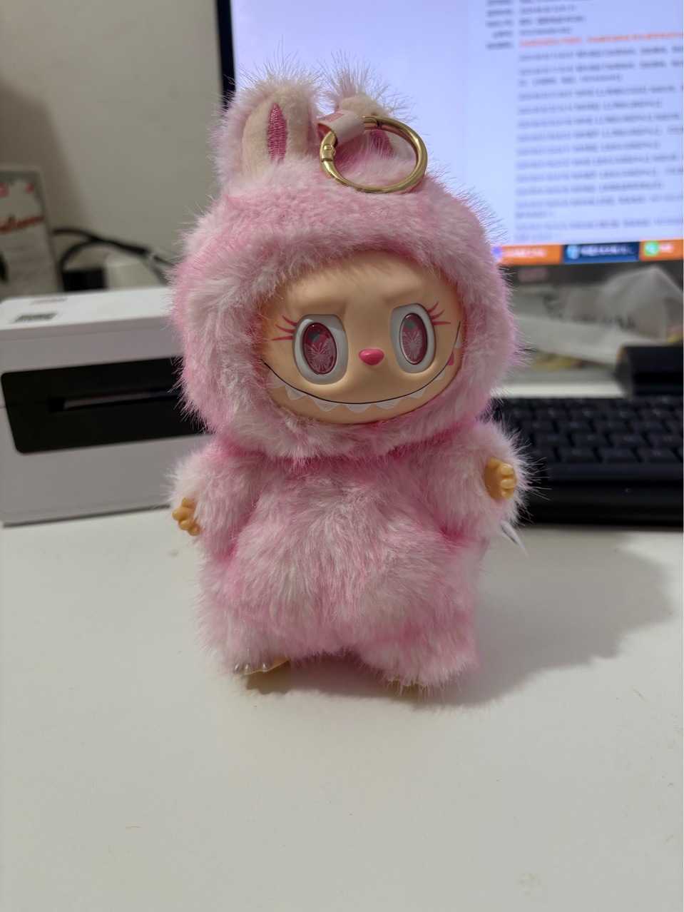HighQuality Motherland Edition Modified Doll Labubu Third Generation Pink Butterfly Live Room Plush Pendant L260120-image-717379614