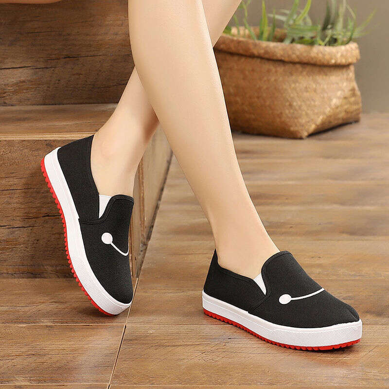 2026 2021 New Spring and Autumn Old Beijing Cloth Women's Flat Single All-match One Pedal Casual Lazy Canvas Shoes