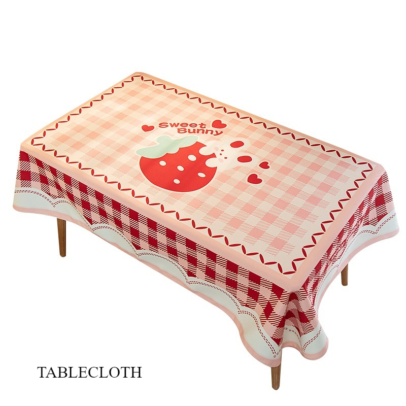 Tablecloth Mat Waterproof and Oil-proof PVC Coffee Student Desk Decoration B-1-image-1074789191