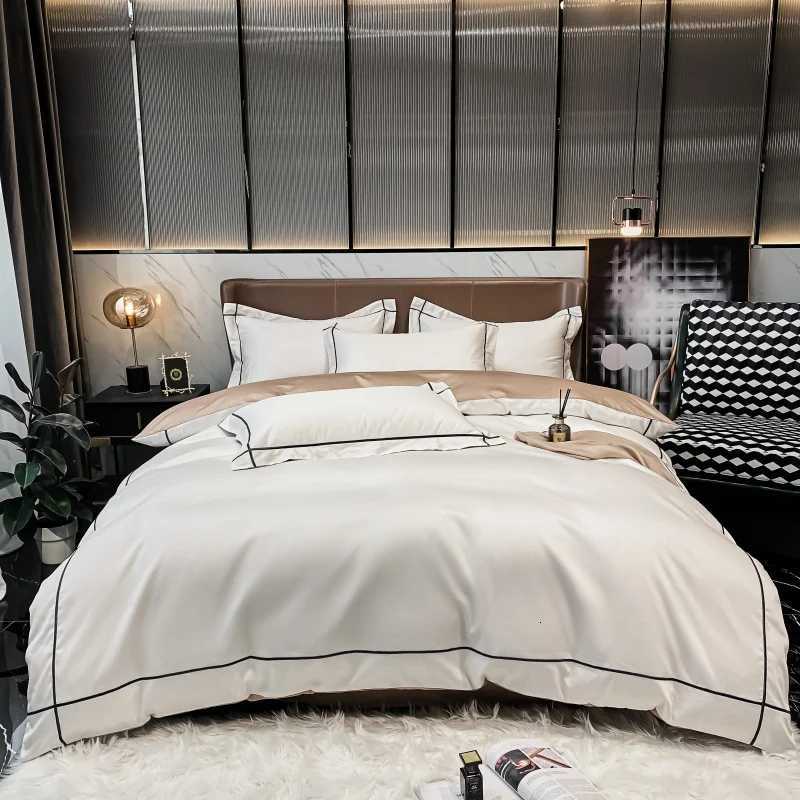 Embroidery Hotel Quality Bedding Set Luxury 800TC Egyptian Cotton Duvet Cover Bed Sheet Set Double King Queen Size Home Textiles X250912