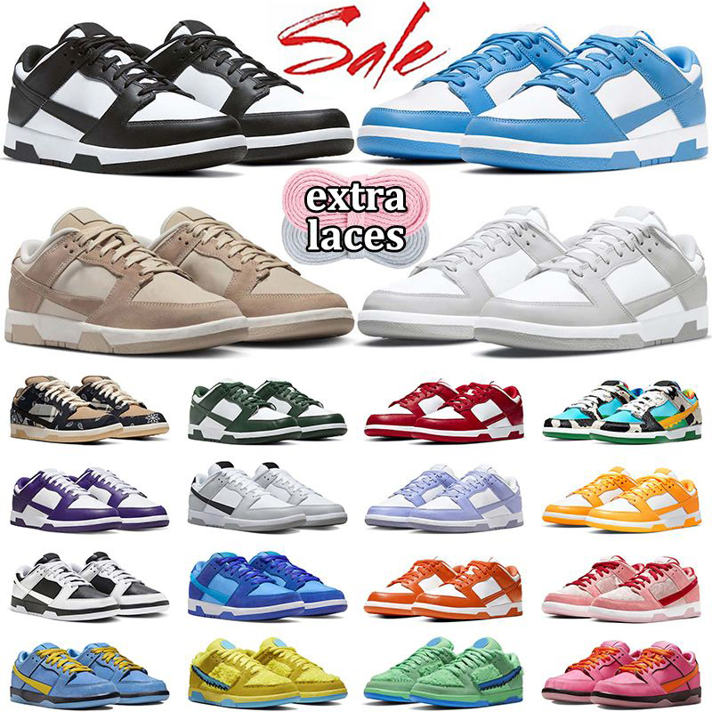 Chaussures de créateurs pour hommes blancs noir poussière triple rose rose industriel bleu sashiko argon unc bas baskets décontractées entraîneur