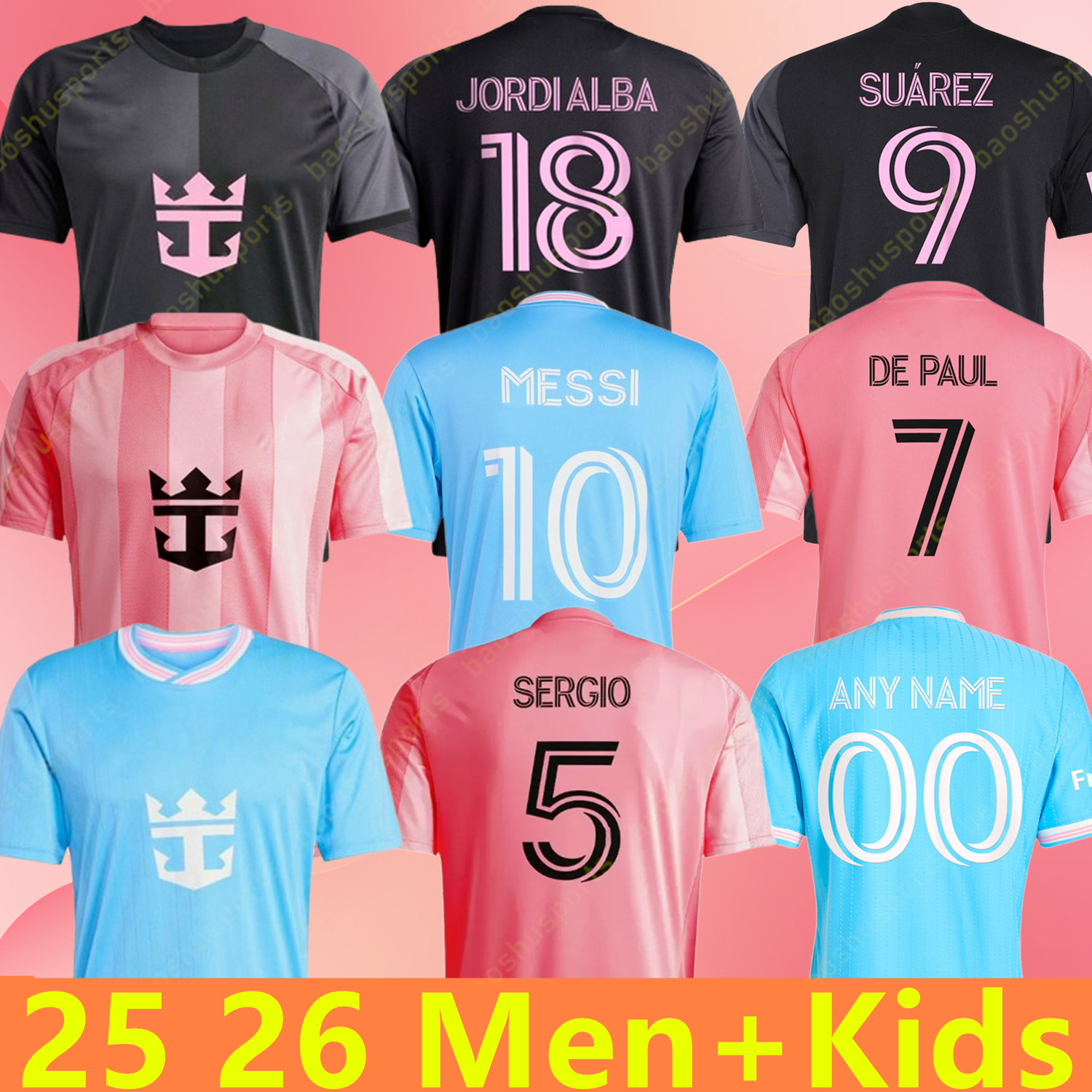 2025 2026 SUAREZ MesSIS Miami Jerseys Soccer CF MARTINEZ Matuidi HIGUAIN CAMPANA YEDLIN MLS 25 26 football men and kids Player Fans version shirt-image-929601500