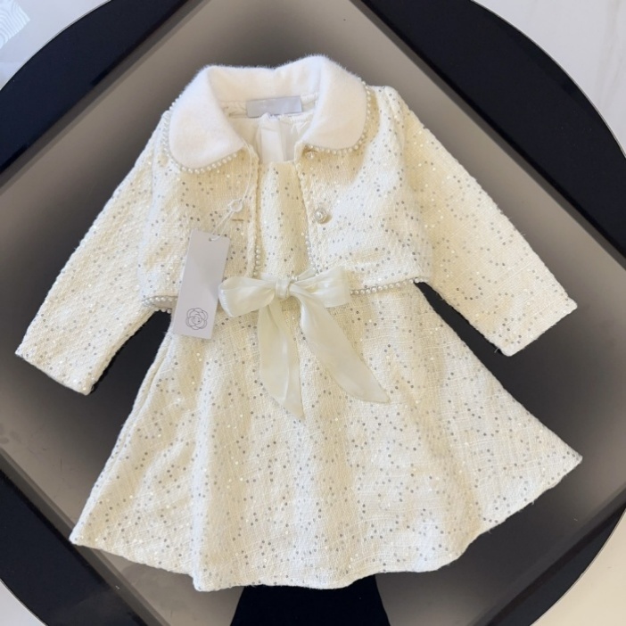 Designer Girls Cotton Summer Childrens Princess Dress Formal Gown High-End Comfortable Baby Clothing Set Size 90Cm-140Cm A6 H251208-image-1087662258