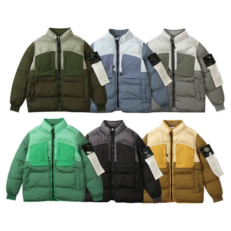 Winter New Mens and Womens Metal Nylon High Street Warm Down Cotton Jacket Coat Thickened Cold proof