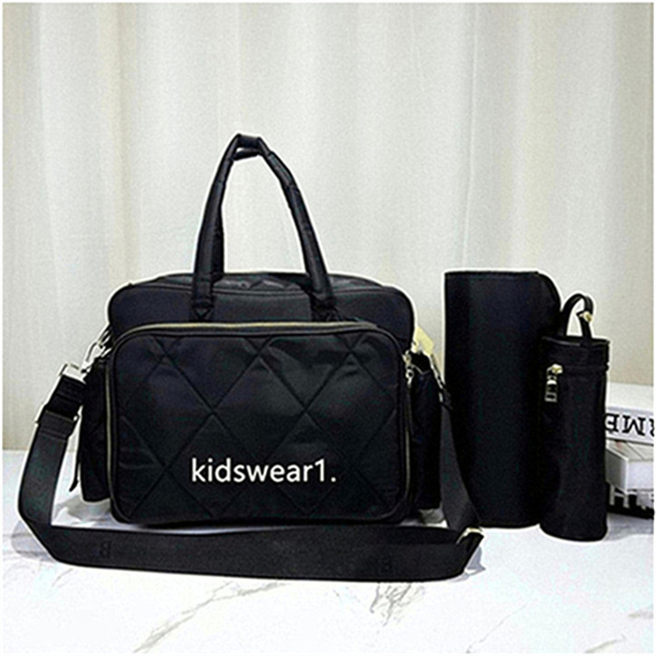 2026 Diaper bag Baby change bag fashion designer large Nappy Diapering nylon 3pcs in one mummy bags babies waterproof changing tote bag with mat