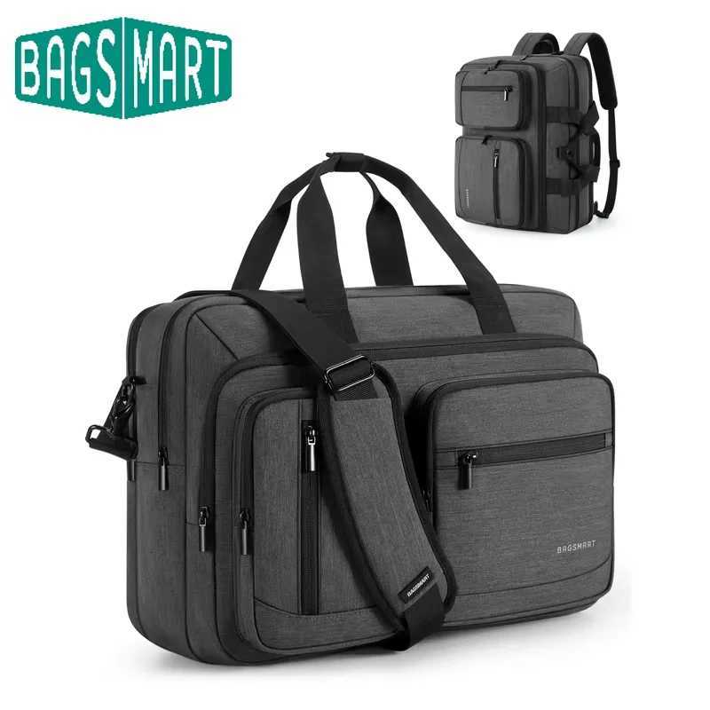 BAGSMART Laptop Bag for Men 3 In 1 Computer Briefcase 173 Inch WaterRepellent Notebook Cover Business Travel Office Backpack W250912