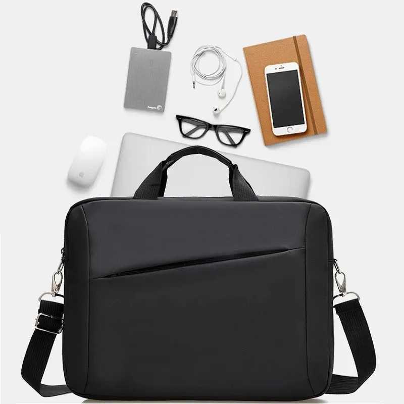 Large Capacity Work Travel Office Notebook Bag Business Mens Briefcases Handbag for Laptop Document Computer Case With Strap W250912-image-1074892029
