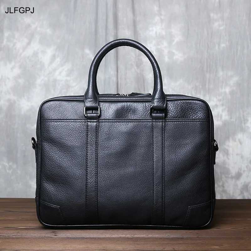 Retro Genuine Leather Handbag Mens Horizontal Largecapacity Messenger Briefcase First Layer Cowhide Business Computer Bag W250912-image-1074892013