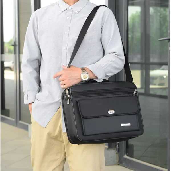 Large Capacity Briefcase Travel Essentials Laptop Storage Diagonal Bag Business Trips Oxford Cloth Document Organize Accessories W250912-image-1074892309