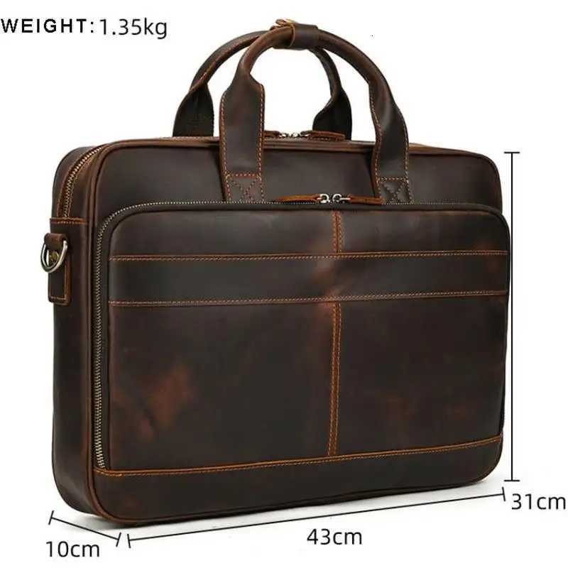 173 Business Handbag Genuine Leather Laptop Tote Bag Big Capacity Leather Male Shoulder Bag Mens Working Briefcases Handbags W250912-image-1074891177