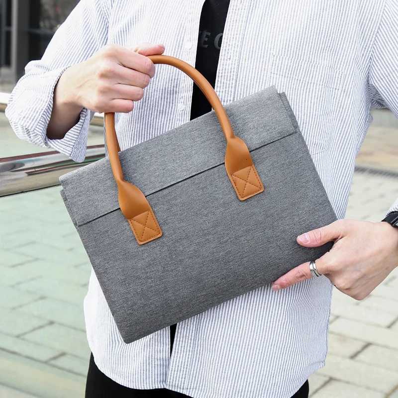 Versatile Portable Business Briefcase Large Capacity Shoulder Bag Multiple Pockets Handbag for Business Casual Use W250912-image-1074892139