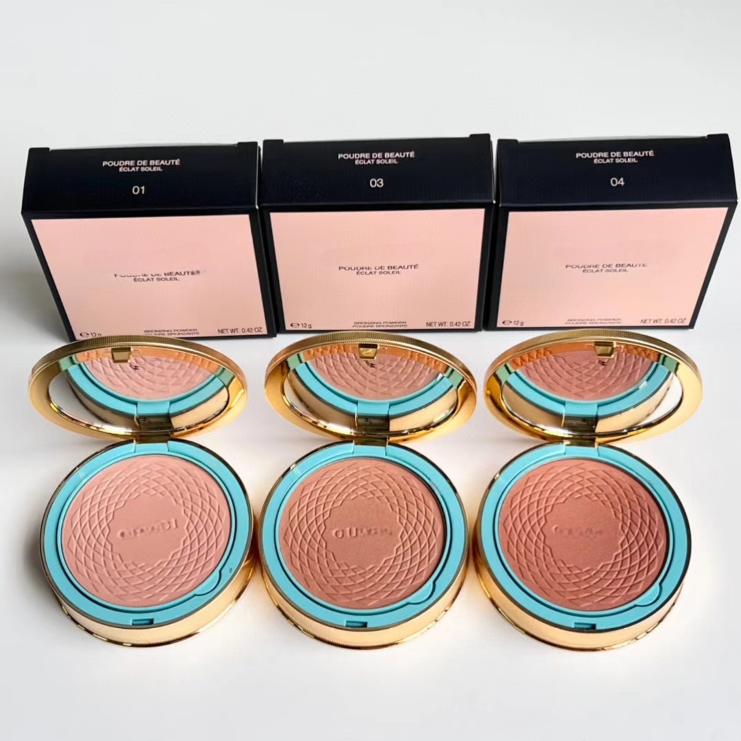 Womens Pressed Powder Face Powder Compact Cosmetics Maquillage Makeup Face Beauty Health Skincare Safety High Quality Fragrance High End 12g-image-1074973658