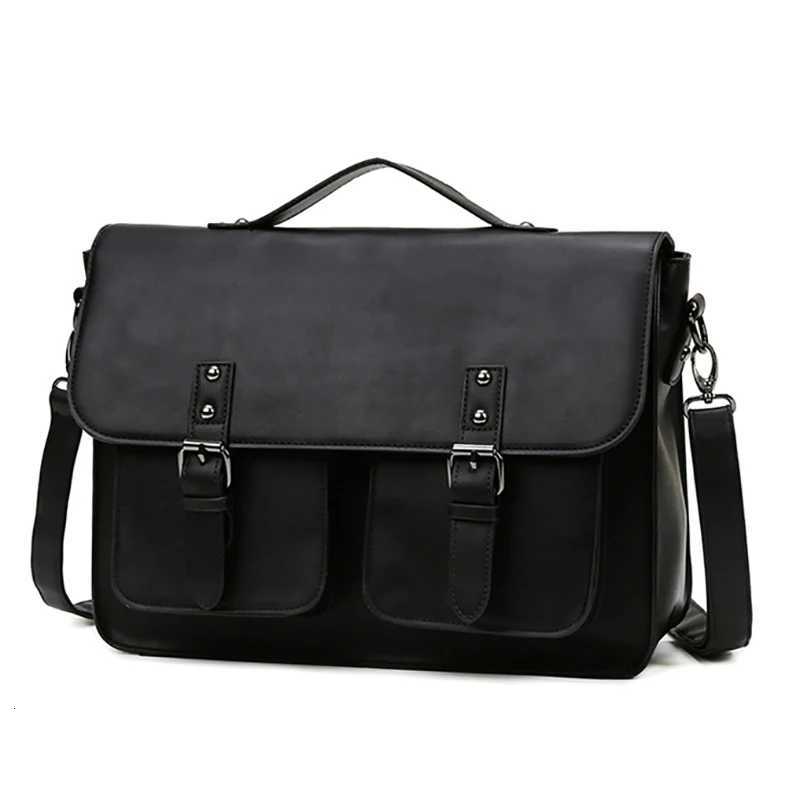 Fashion Korean Style Man Bussiness Briefcases Backpacks HandBags Unisex Office Classic High Capacity Laptop Shoulder Bags W250912-image-1074891672