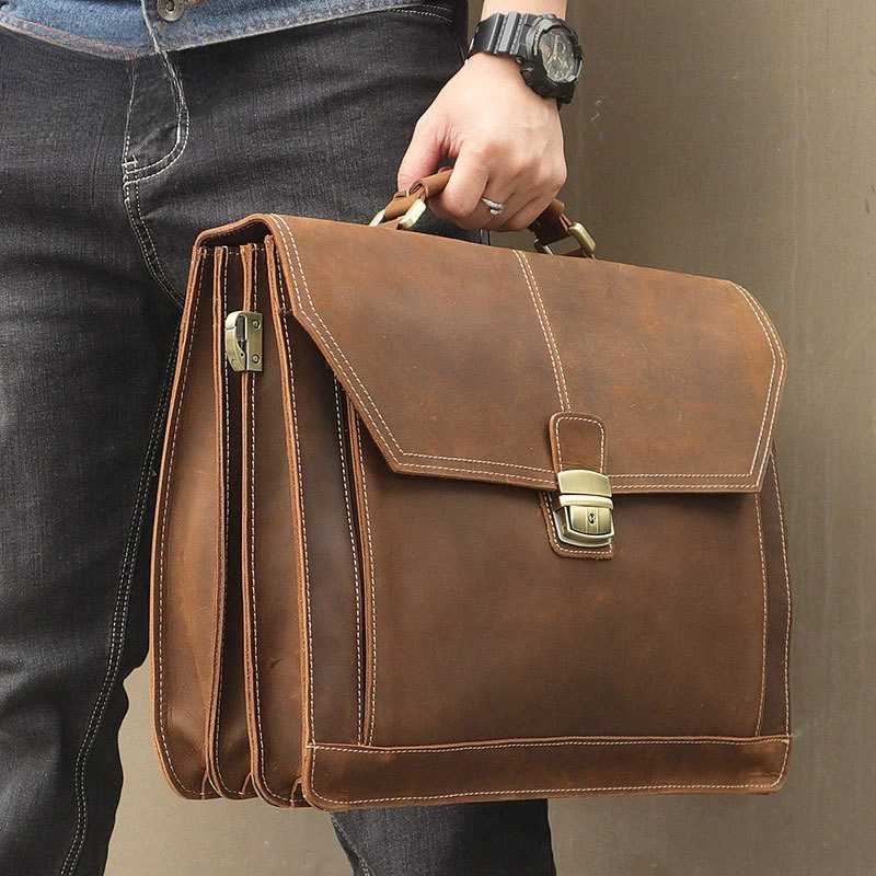 Formal Business Bag Genuine Leather Briefcase Bag For 15 Inch Notebook PC Computer Bag Cowhide Messenger Bags For Male W250912-image-1074891271
