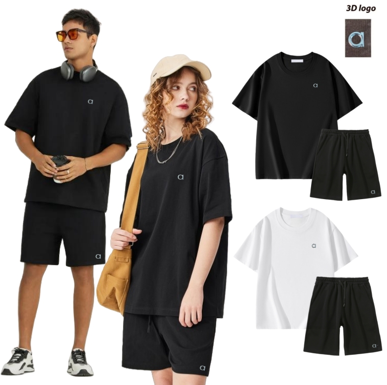 Designer Tracksuits Mens Womens Sweatpants Sweatshirt 2 Piece Set Pure Cotton T-shirt Shorts Set Fashion Sports Leisure Yoga Running Short Sleeve-image-788604451