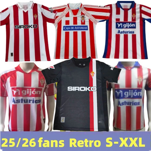 2025 2026 Sporting de Gijon Mens Soccer Jerseys 25/26 IZQUIERDOZ QUEIPO CAMPU J. VARANE DIEGO S. J. OTERO DJUKA Retro 86 87 94 95 08 09 15 16 01-image-902350982