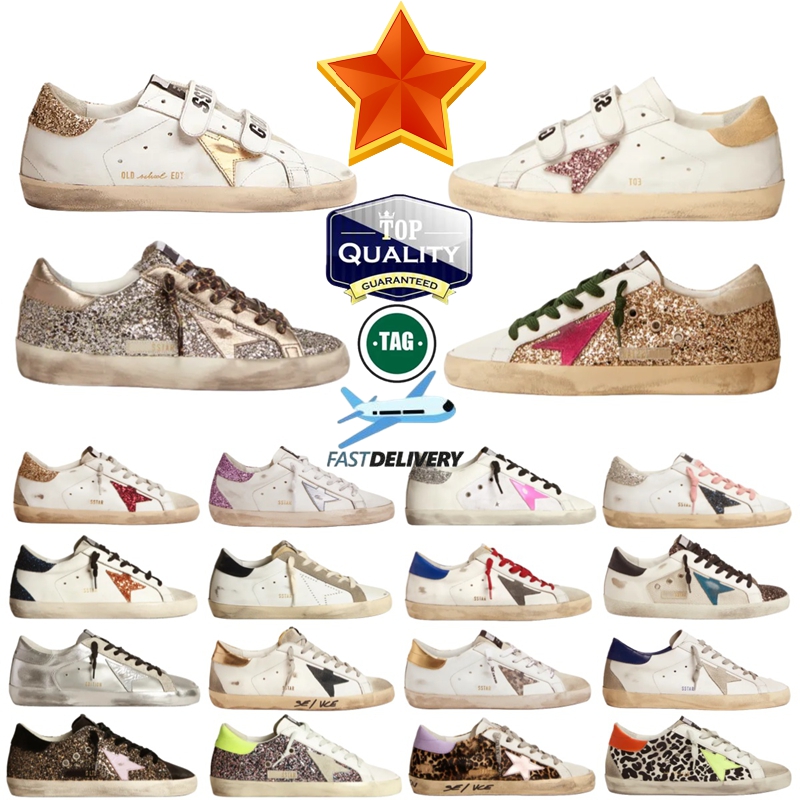 2024 Chaussures Designer Qualité Supérieure Old Shoe Mocassins Baskets Super-star S Cuir Italie Dirty Marque Hommes Femmes Baskets Casual Star Po