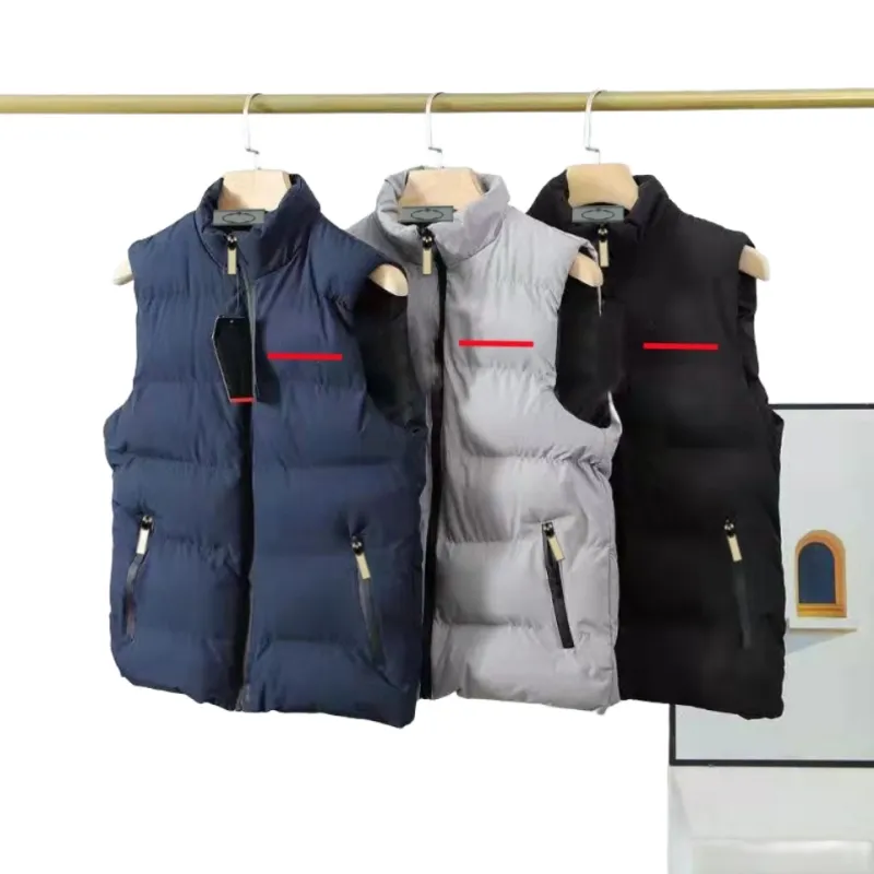 Mens Vest Jacket Womens Body Warmer Embroidery Zipper White Duck Down Puffer Vest Designer Mens Women Bodywarmer Outerwear Unisex High Street Coats