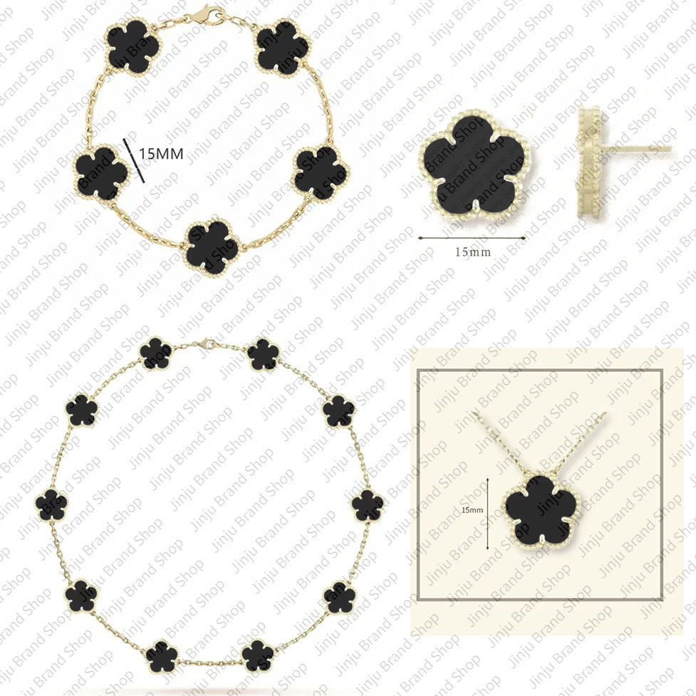clover necklace jewlery designer for women 18k gold necklace 15mm red jewelry set jewelry designer bracelet women clover set flower necklace brid-image-1104941092