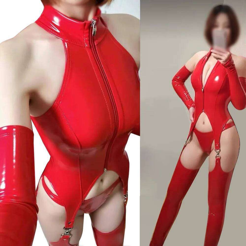 4pcs / set pvc miroir faux cuir cosplay