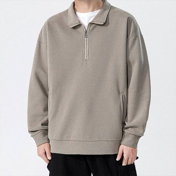 420 Turtleneck Sweatshirt for Men Winter Thickened Loose Trendy Solid