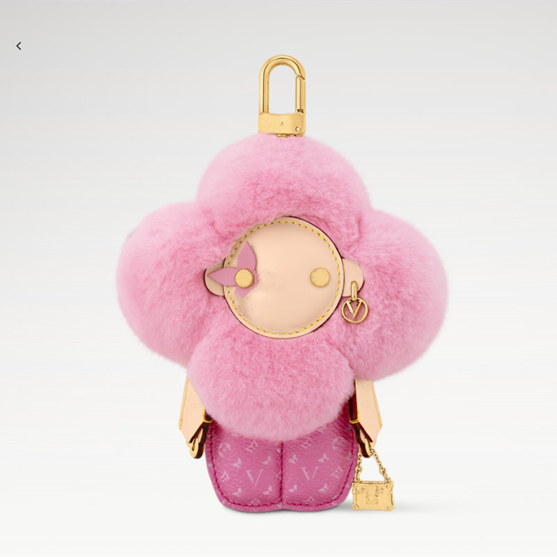 With Box Luxury Keychains Furry Pink Sunflower Designers Bags Charms Accessories Fashion Womens Keychains Lanyards High Quality Jewelry Gift