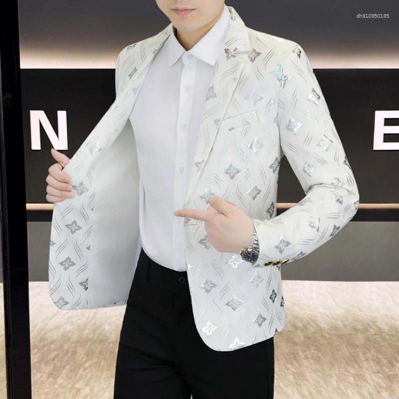 Men's Suits High-quality Fashionable Stylish And Versatile Printed Trendy Stage Casual Business Suit Jacket Autumn 2026 Style S