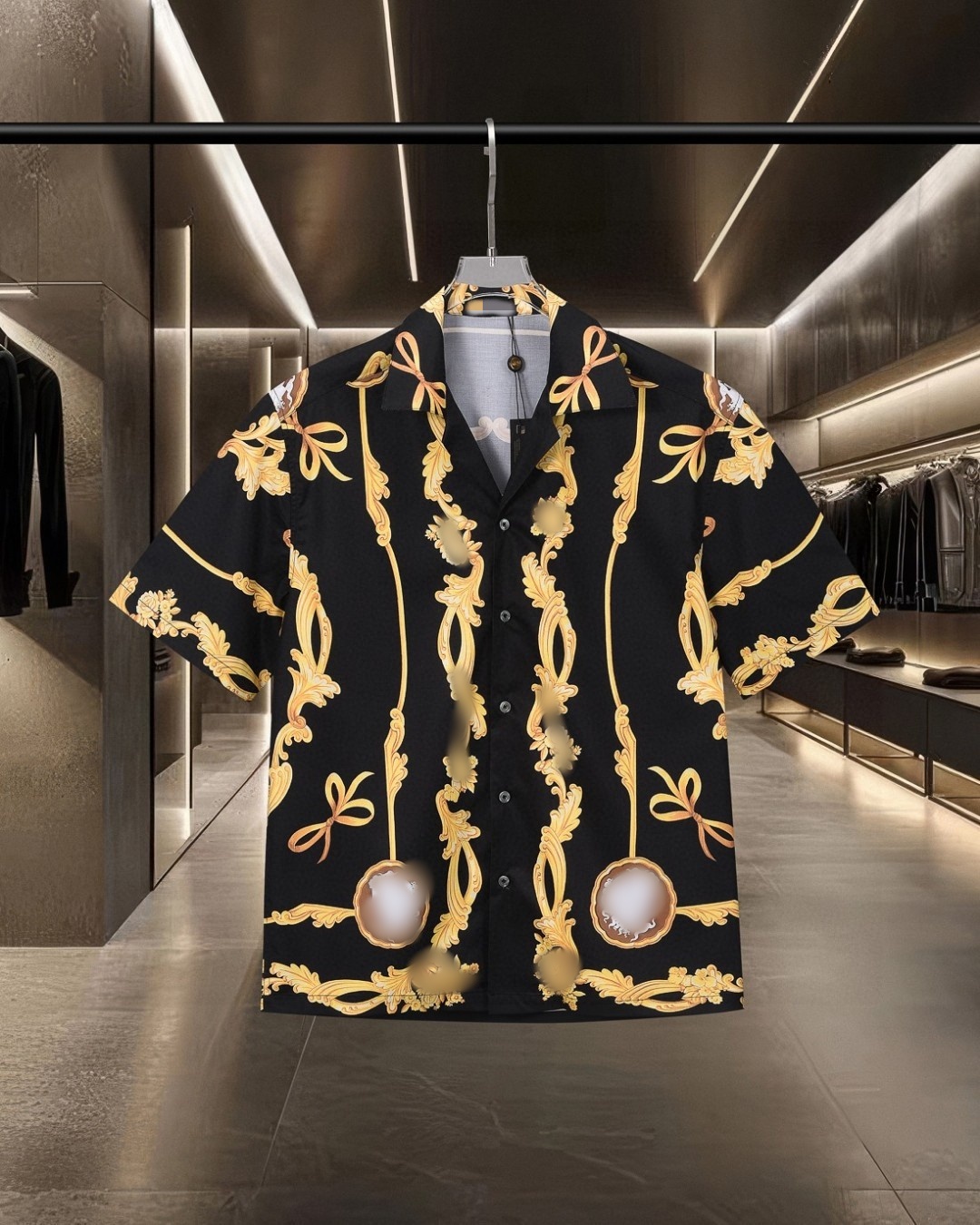 Designer Men's Summer New Model Short Sleeve Shirt Medusa Court Style Digital Printed Short Sleeve Shirt, exquisitely crafted.