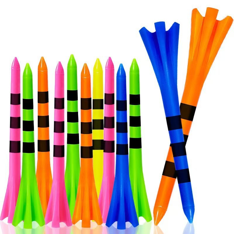 Rocket Shaped Golf Tees 38mm 70mm 83mm Golf Five-Prong Sizes Multiple Colors Plastic Pins Durable Golf Accessories for Practice & Driving Range 1-image-1067736146