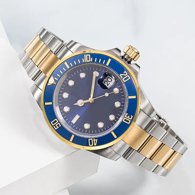 watch designer watches fashion mens watches luxury mechanical automation sliver all stainless steel waterproof 41mm with box impermeable