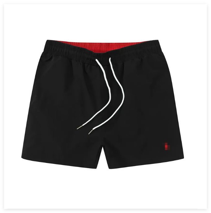 Mens Brand Multi-color High-end Embroidered Beach Elastic Shorts With Quick Drying Sports Surfing Breeze Cloth Swimwear Casual Sports Ocean Swimming