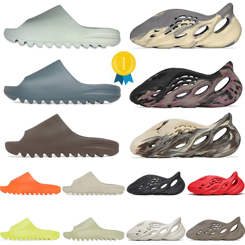 With Box Designer Slippers Sandals Mens Woman Slipper Slides Slider Mineral Blue Onyx Pure Ochre Bone Resin Clog Desert Sandal Slipper Beach Shoe Si