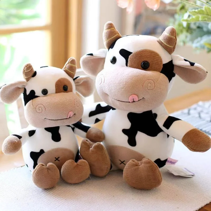 Cute Cow Toy Rag Doll for Girlfriend Childrens Gifts Plush Toys Pillow Plushie Stuffed Animal Patung Dolls 915 H260210-image-1094747716