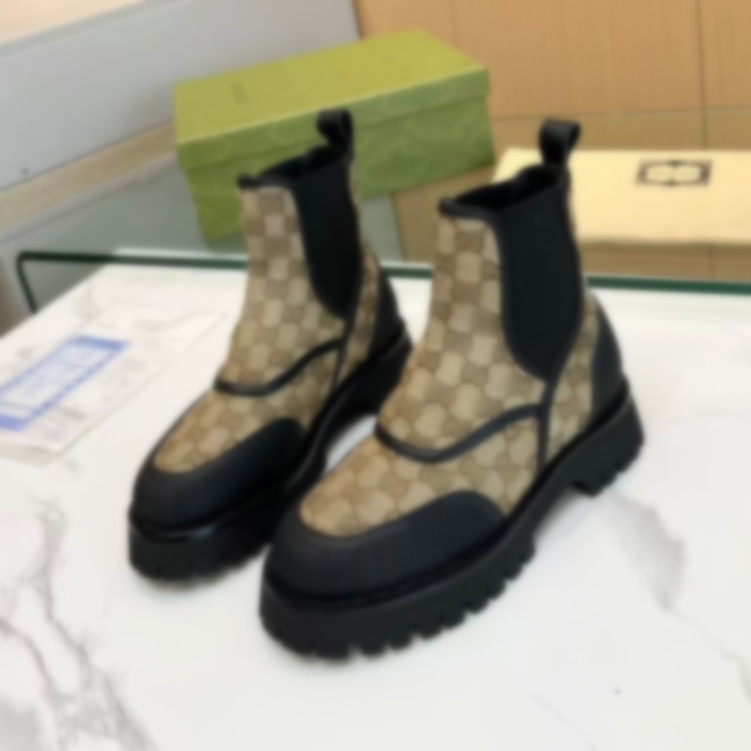 Designer men's and women's ankle boots High quality Classic style leather fashion letter printed snow boots Nylon canvas ankle boots Perso