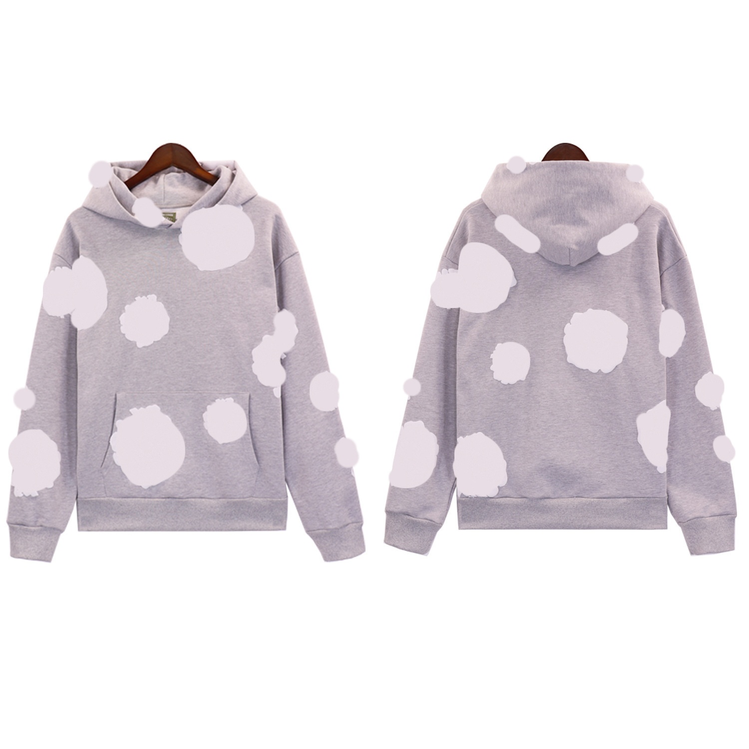 Denimhoodie Tears Tracksuits Kapok Puff Flower Printed Y2k Long Sleeve High Street Pullover Vintage Hip Hop Fashion Casual Sweatshirt Autumn Winter